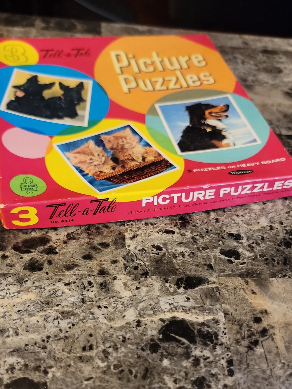 Vintage Whitman Picture Puzzles Set Of 3 Tell-a-Tale Dogs & Cats Scottie dogs - Picture 5 of 6